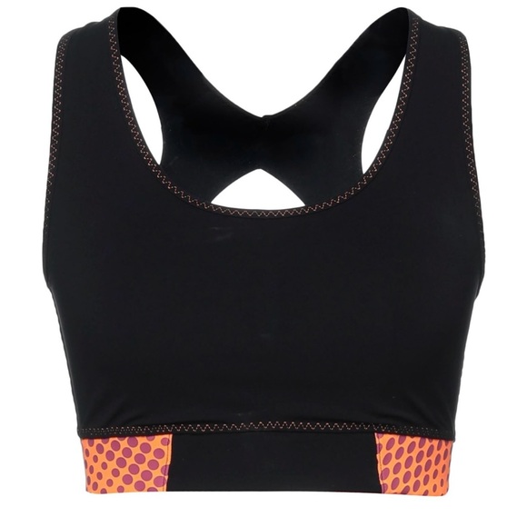 SAPOPA Italian active wear.  Black and Orange top - Picture 1 of 12